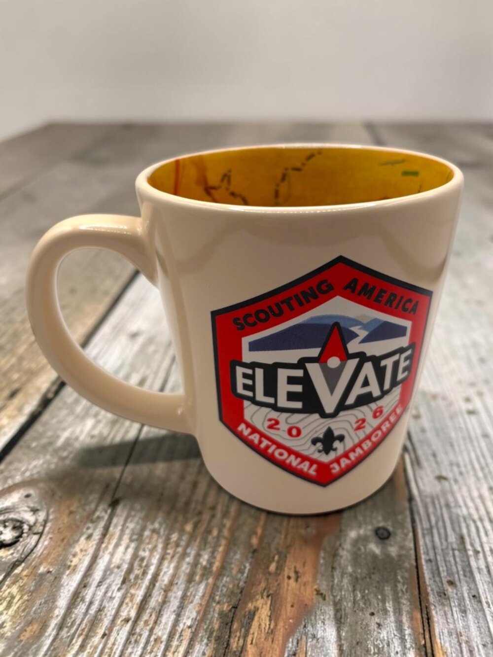 Scouting America Elevate 2026 National Jamboree Latte Mug With Map Interior - Mc